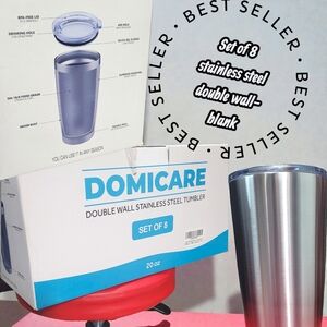 Amazon Stainless Steel Double Wall Tumbler Set - Silver